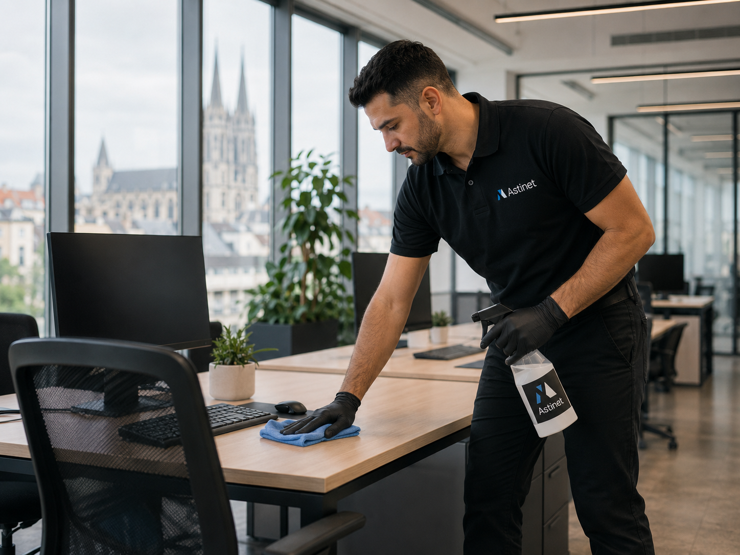 Nettoyage de vitre à Caen par Astinet
